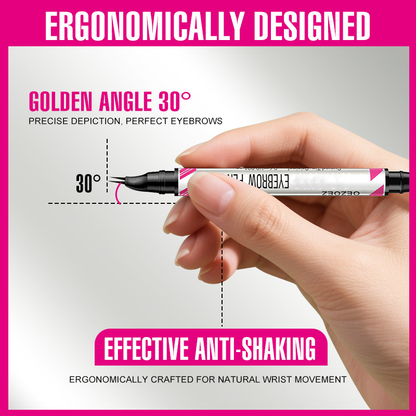 Curved Eyebrow Pen - 2-in-1 Microblading & Waterproof Finish