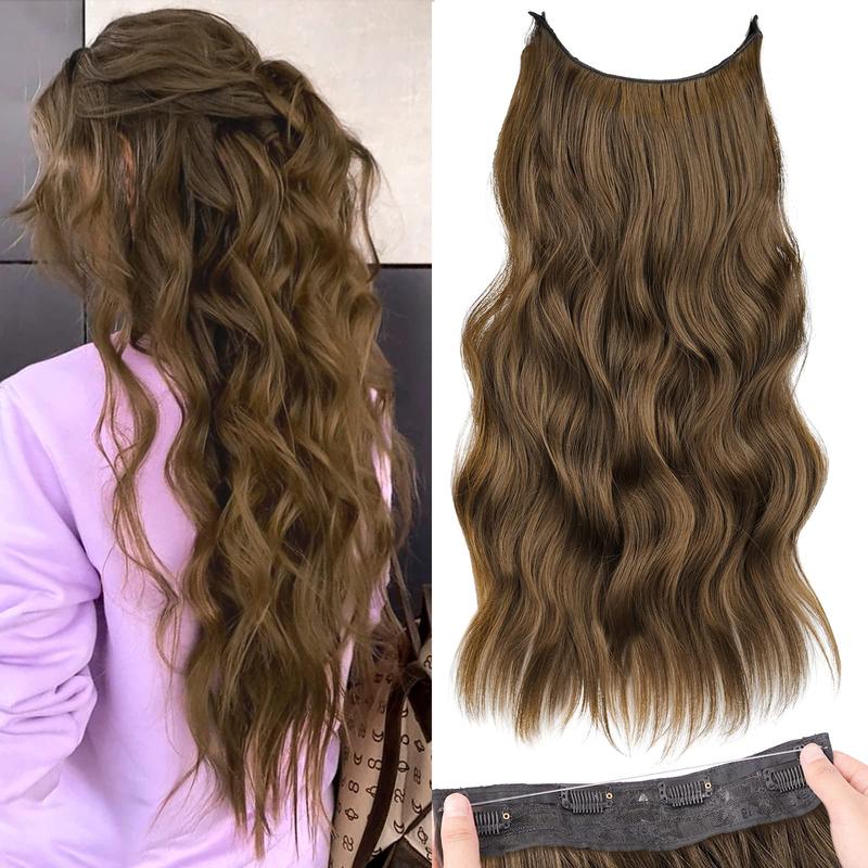 Invisible Wire Hairpiece – Pre-Cut Layered Extensions, 6 Clips
