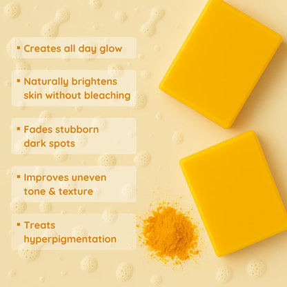 🍋✨"Lemon Turmeric Face & Body Set - Soap + Foam Cleanser"
