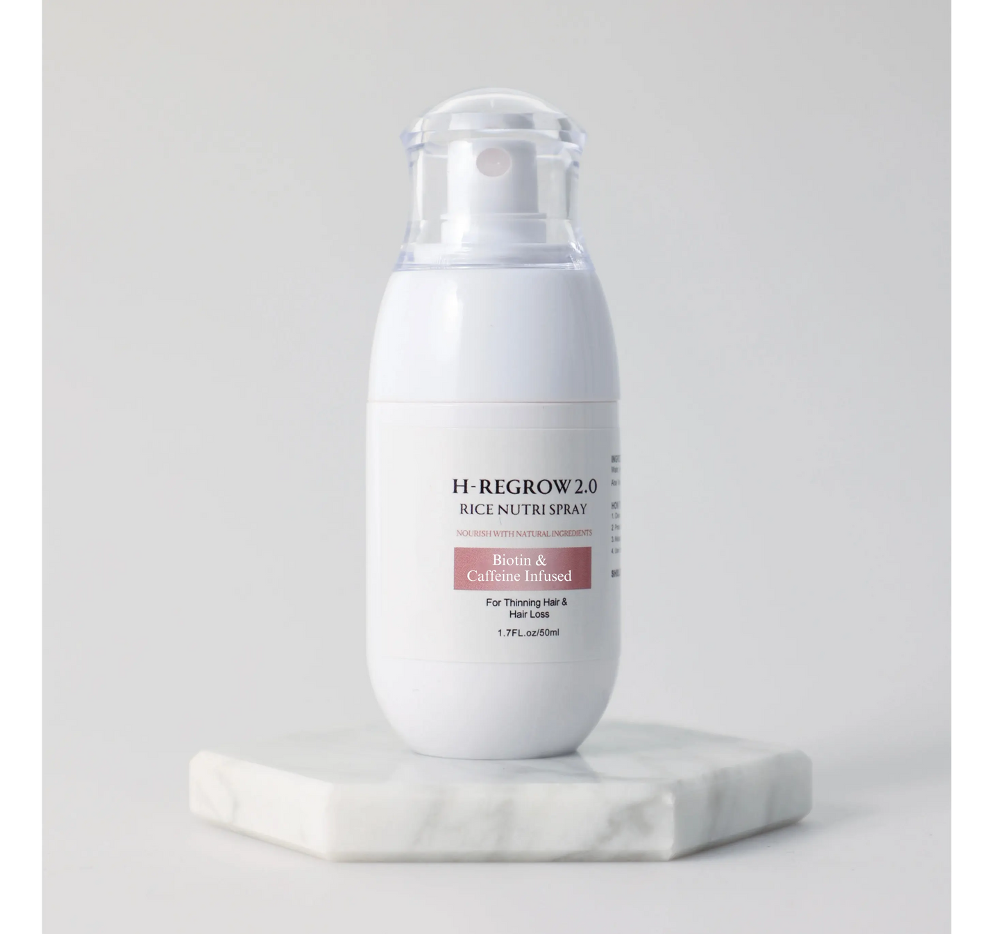 🌱 H-Regrow Hair Growth Spray | Rice Water & Biotin for Thinning Scalp