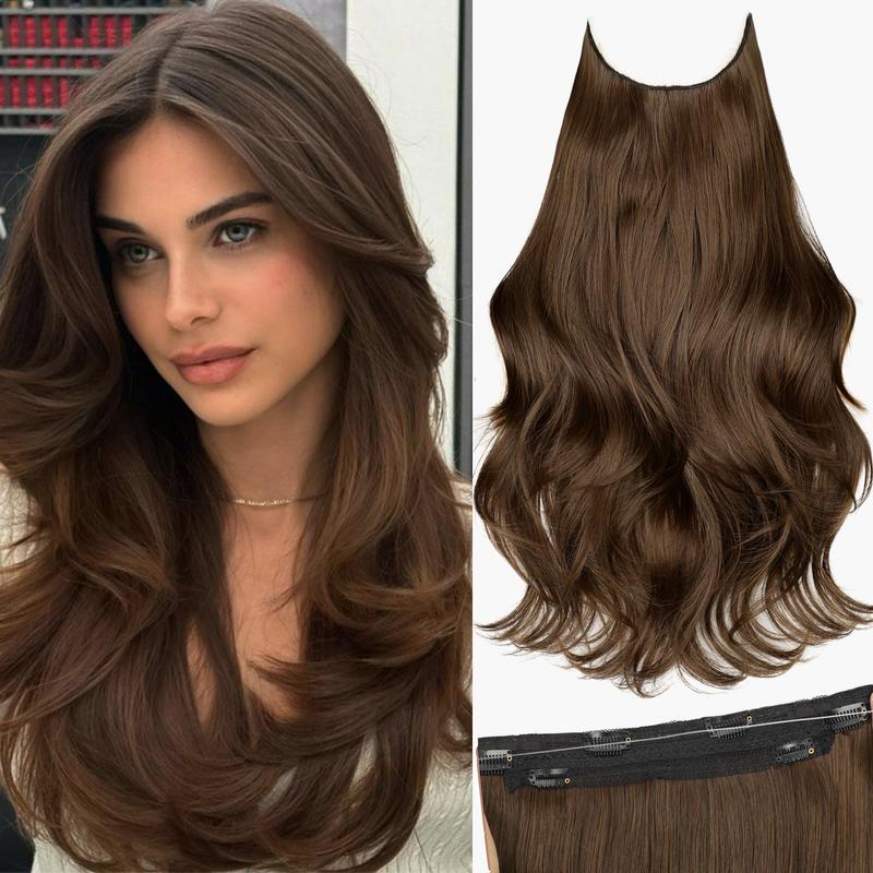 Invisible Wire Hairpiece – Pre-Cut Layered Extensions, 6 Clips