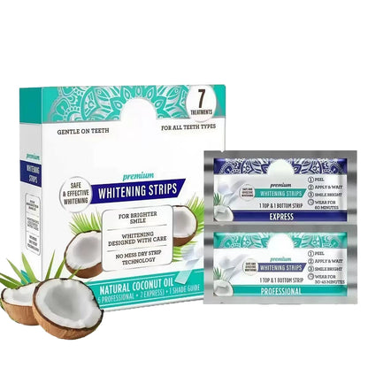 🌟Coconut Oil Teeth Whitening Strips (7 pcs)