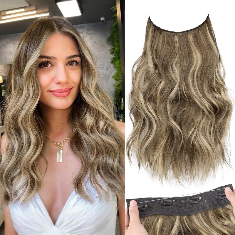 Invisible Wire Hairpiece – Pre-Cut Layered Extensions, 6 Clips