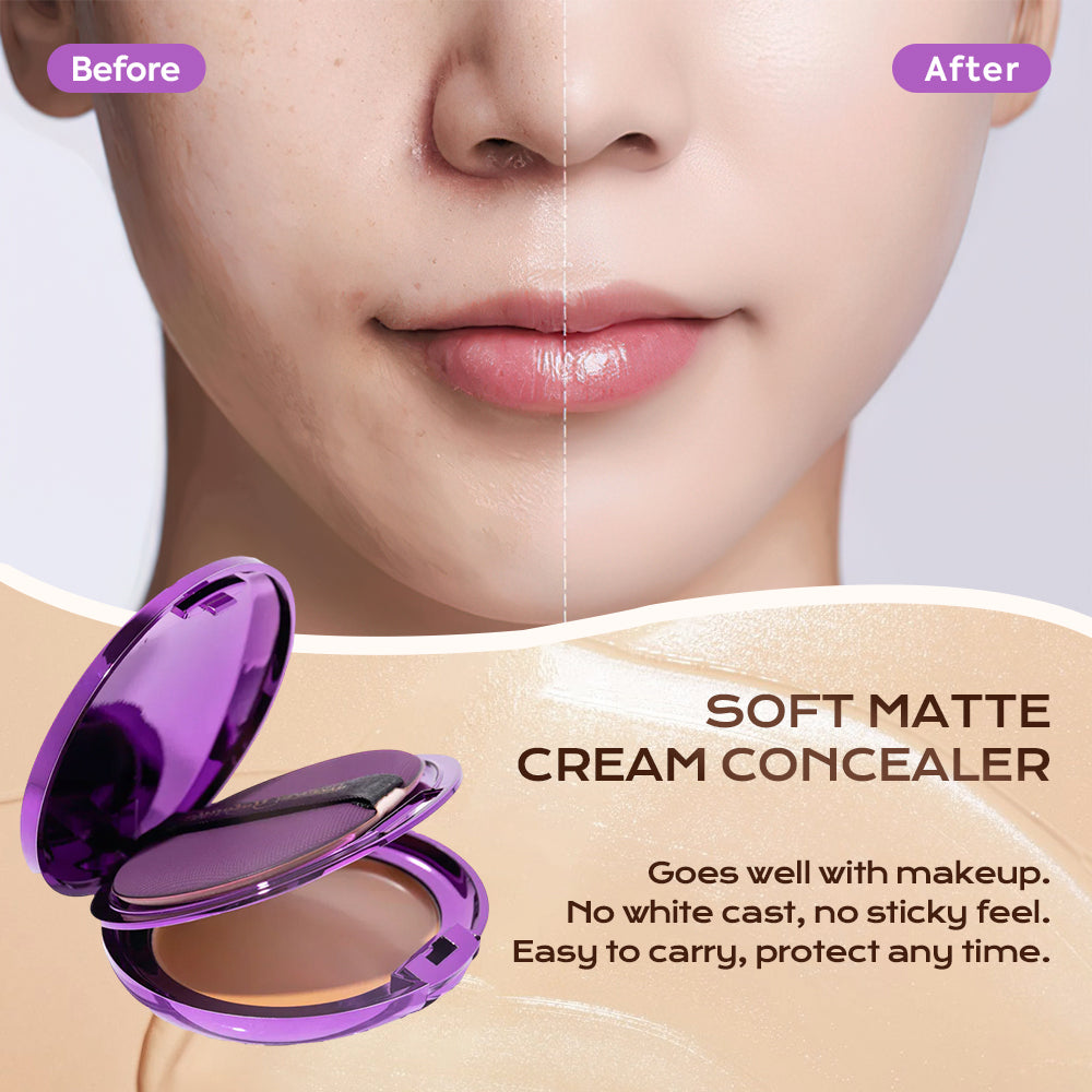 🌸Soft Matte Concealer – Flawless Coverage & Smooth Finish (with Brush FREE !)✨