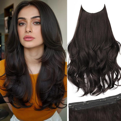 Invisible Wire Hairpiece – Pre-Cut Layered Extensions, 6 Clips