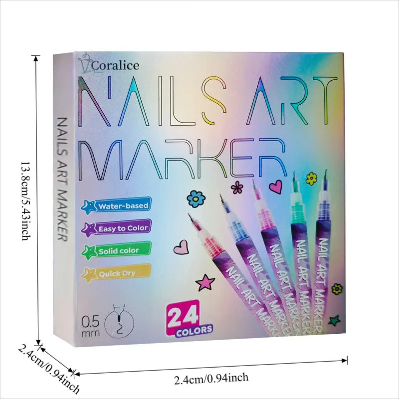 12 Color Nail Doodle Pen for DIY Nail Art Quick Drying Acrylic Painting and 3D Dot Embroidery acrylic nail