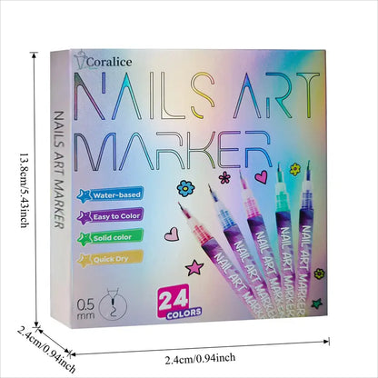 12 Color Nail Doodle Pen for DIY Nail Art Quick Drying Acrylic Painting and 3D Dot Embroidery acrylic nail