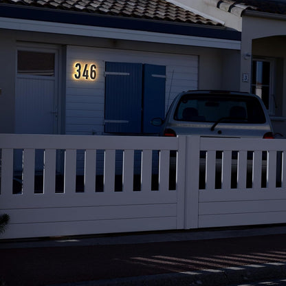 LED House Number 0-9 for Outside Large Address Lighted Number Waterproof Modern Lighted 12v Dc Low Voltage LED Illuminated