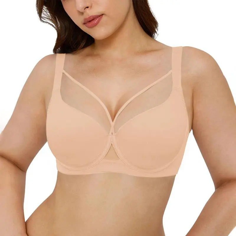 Women Seamless Push Up Padding Bras underwire Comfortable 3/4 cup Bra Buttery Soft