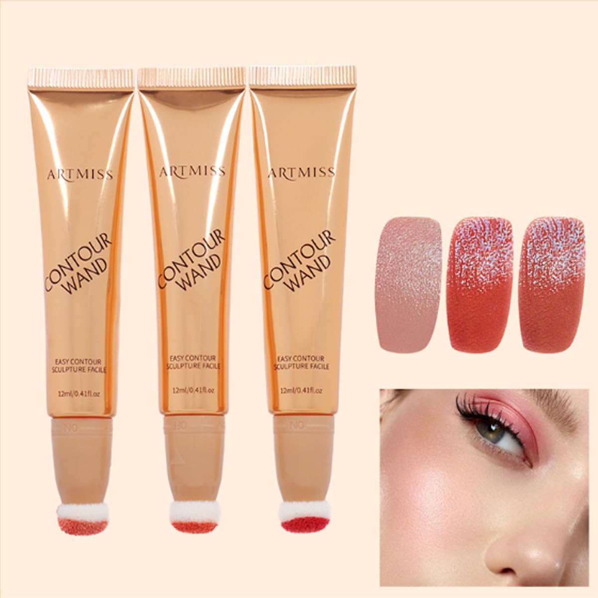 ✨"MUA’s Secret! Multi-Tasking Liquid Blush Stick – Brightens Tear Troughs & Smile Lines in One Swipe"