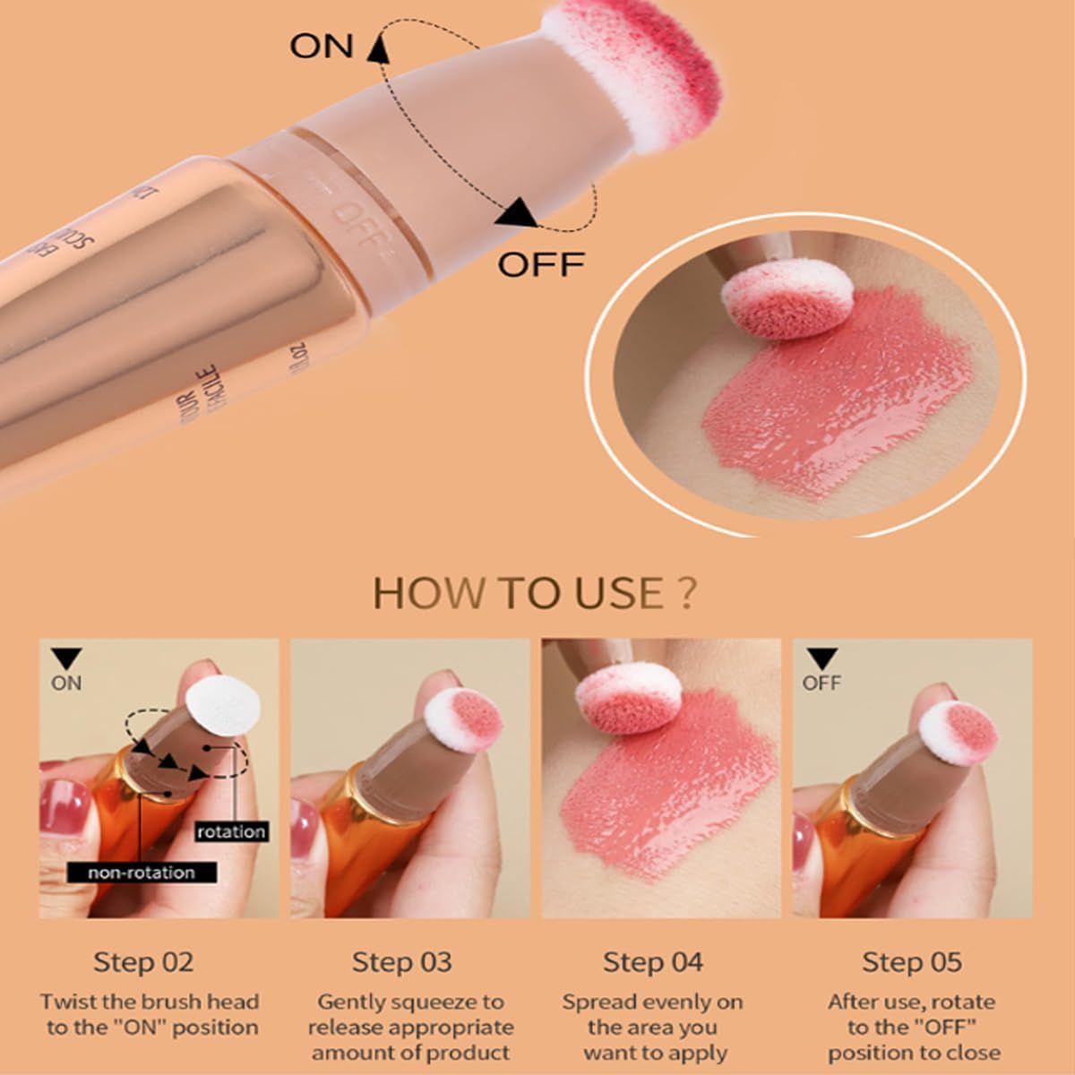 ✨"MUA’s Secret! Multi-Tasking Liquid Blush Stick – Brightens Tear Troughs & Smile Lines in One Swipe"