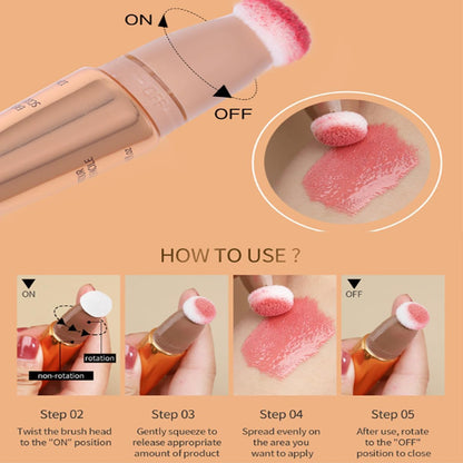 ✨"MUA’s Secret! Multi-Tasking Liquid Blush Stick – Brightens Tear Troughs & Smile Lines in One Swipe"
