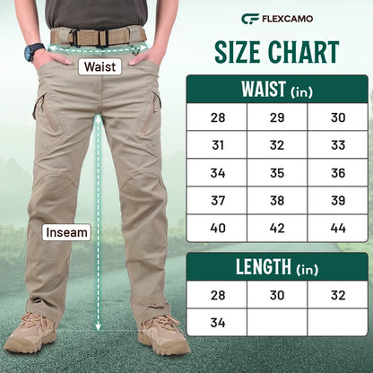 Men's Military Cargo Tactical Pants Ripstop Lightweight Cotton Stretch Combat Outdoor Hiking Pants