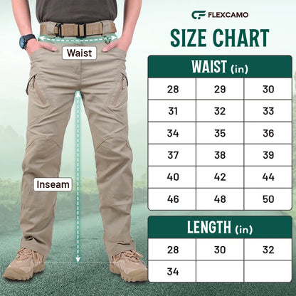 Men's Military Cargo Tactical Pants Ripstop Lightweight Cotton Stretch Combat Outdoor Hiking Pants