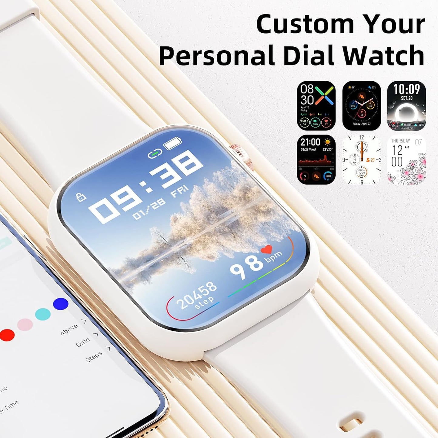 Smart Watch – Calls, Fitness Tracking & Custom Dials for iOS/Android