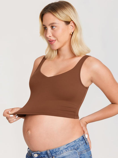 Nursing Crop Tank Top