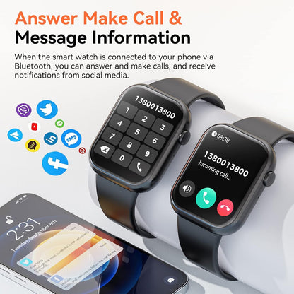 Smart Watch – Calls, Fitness Tracking & Custom Dials for iOS/Android