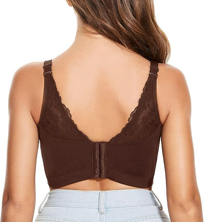 Lace Push Up Bras for Women Corset Top Bustier Padded Underwire Bras
