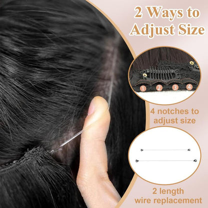 Invisible Wire Hairpiece – Pre-Cut Layered Extensions, 6 Clips