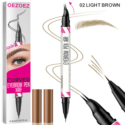 Curved Eyebrow Pen - 2-in-1 Microblading & Waterproof Finish