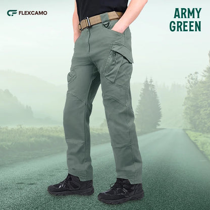 Men's Military Cargo Tactical Pants Ripstop Lightweight Cotton Stretch Combat Outdoor Hiking Pants