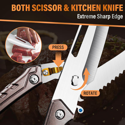 Heavy Duty Poultry Shears – Cut Through Chicken Bones & Turkey with Ease!