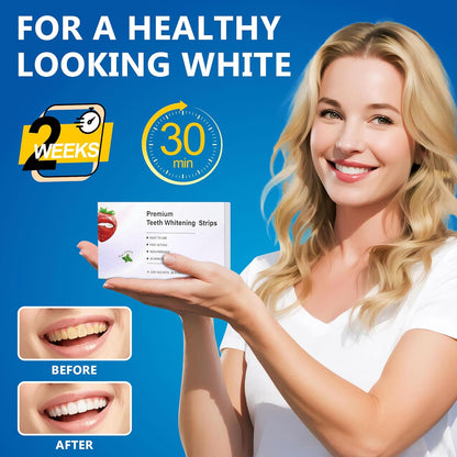 🦷 "Ditch the Sensitivity! Safe Whitening Strips That Actually Work – 28 Count"