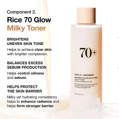 ✨ "Korean Rice Enzyme Trio | Cleanse·Hydrate·Glow for Glass Skin"