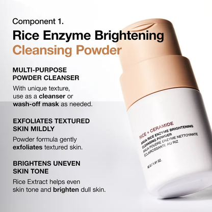 ✨ "Korean Rice Enzyme Trio | Cleanse·Hydrate·Glow for Glass Skin"