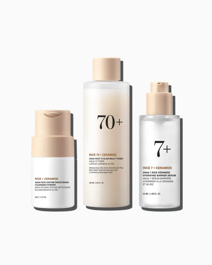 ✨ "Korean Rice Enzyme Trio | Cleanse·Hydrate·Glow for Glass Skin"