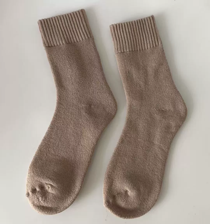 5 Pairs Solid Mid-calf Socks
