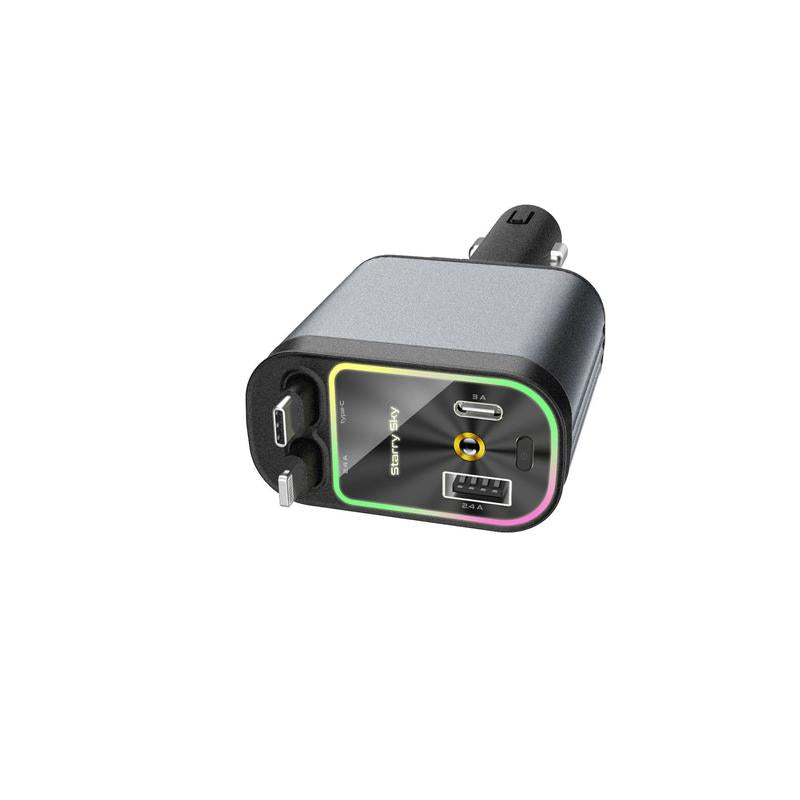 Starlight In Car Roof Retractable Car Charger with Lightning Cable