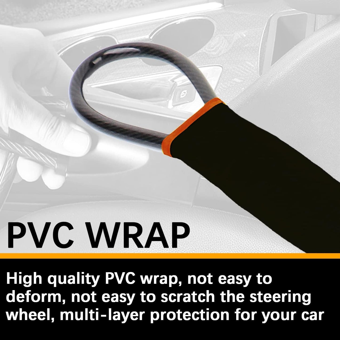 Anti-Theft Device Steering Wheel Lock Universal Steering Wheel and Seat Belt Lock