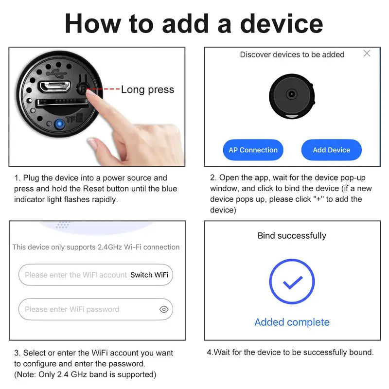 Indoor Security Camera Wireless Camera Hidden Spy Camera for Home Use, Mini Security Wireless WiFi Camera