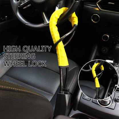 Anti-Theft Device Steering Wheel Lock Universal Steering Wheel and Seat Belt Lock