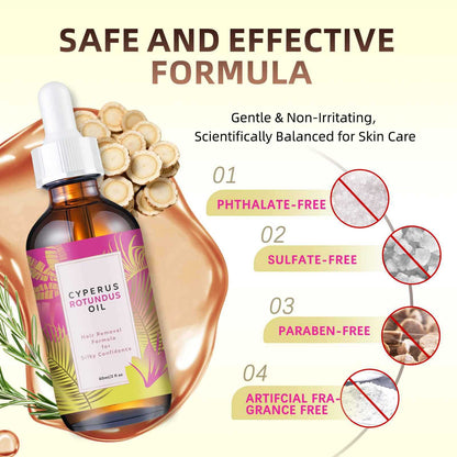 Cyperus Rotundus Oil for Natural Permanent Hair Reduction