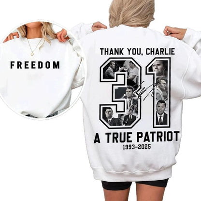 Charlie Kirk Tribute Crewneck Sweatshirts