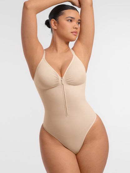 Feelingirl Tummy Control Seamless Zipper Shaping Bodysuit