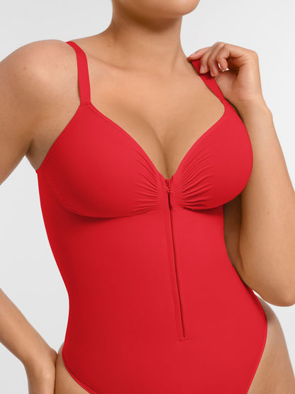 Feelingirl Tummy Control Seamless Zipper Shaping Bodysuit