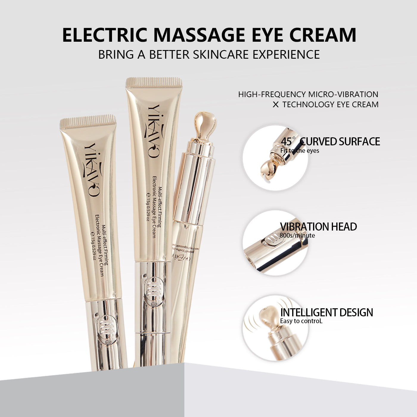 ✨ Electric Massager Multi-Effect Eye Cream | Reduces Puffiness, Fine Lines, Dark Circles & Eye Bags