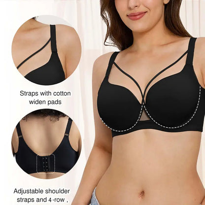Women Seamless Push Up Padding Bras underwire Comfortable 3/4 cup Bra Buttery Soft