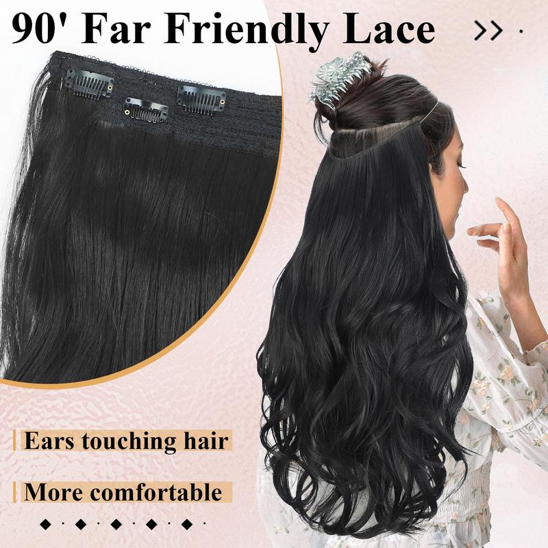 Invisible Wire Hairpiece – Pre-Cut Layered Extensions, 6 Clips