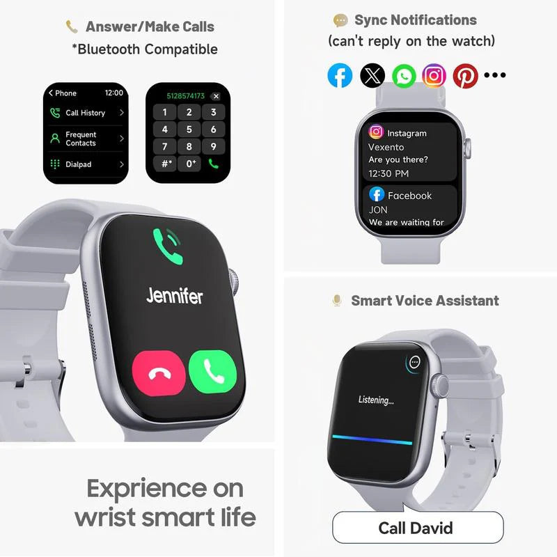 Smart Watch – Calls, Fitness Tracking & Custom Dials for iOS/Android