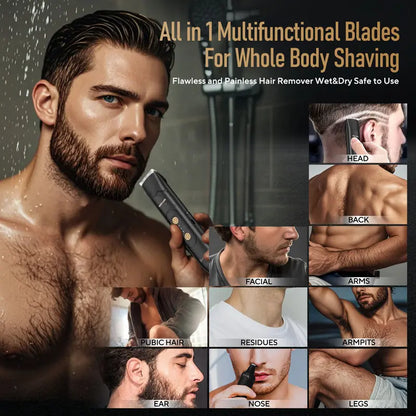 All-in-One Electric Body Hair Trimmer – Precision Grooming for Men & Women!
