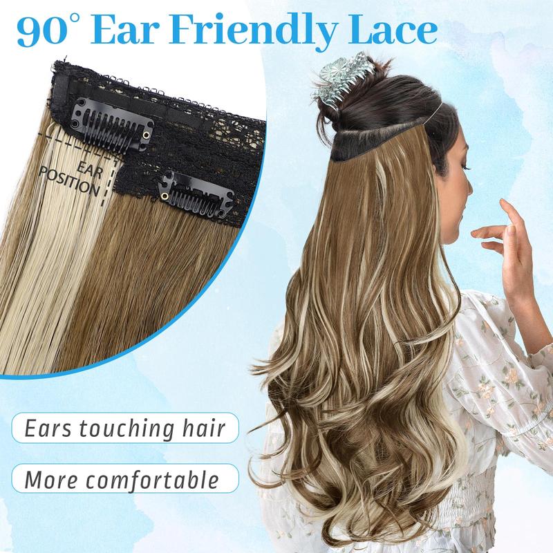 Invisible Wire Hairpiece – Pre-Cut Layered Extensions, 6 Clips