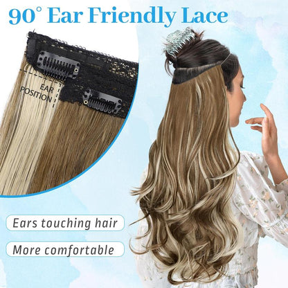 Invisible Wire Hairpiece – Pre-Cut Layered Extensions, 6 Clips