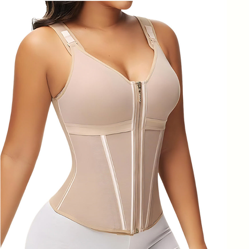 Waist Shapewear for Women with Bra Tummy Control Girdle Workout Shapewear with Adjustable Shoulder Strap