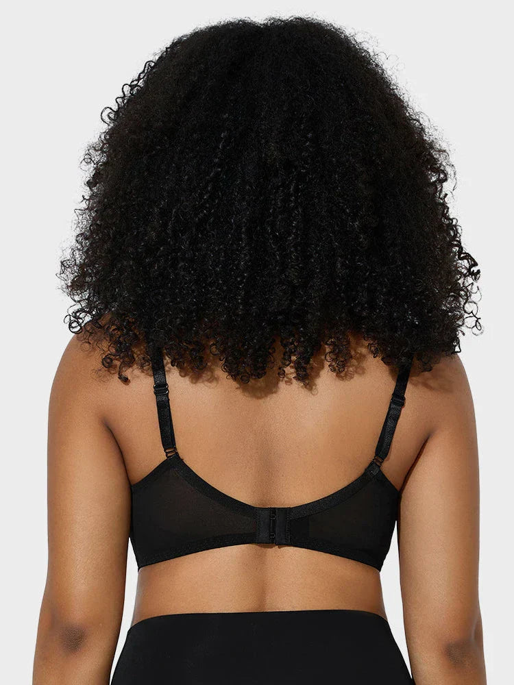 Lace Unlined Minimizer Bra - Classic black&cream