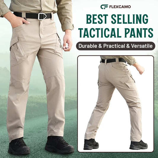 Men's Military Cargo Tactical Pants Ripstop Lightweight Cotton Stretch Combat Outdoor Hiking Pants
